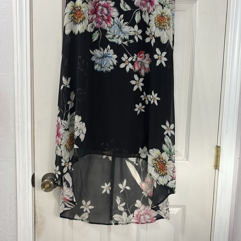 Kate Kane Floral Black Sleeveless Dress size Large - Picture 3 of 8